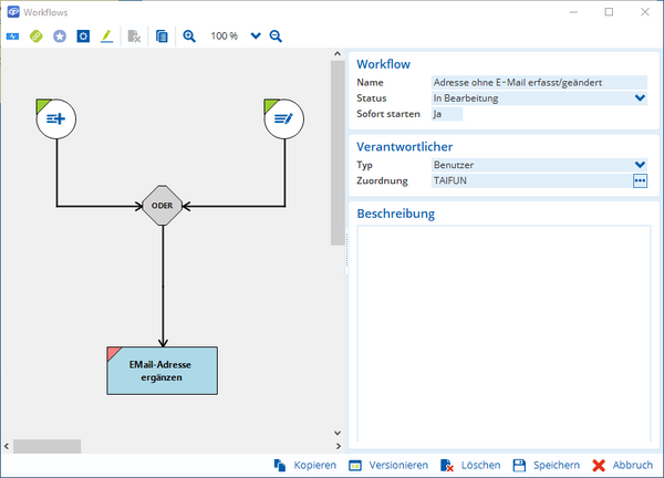 TAIFUN Workflows Adressanlage TAIFUN Workflows Adressanlage