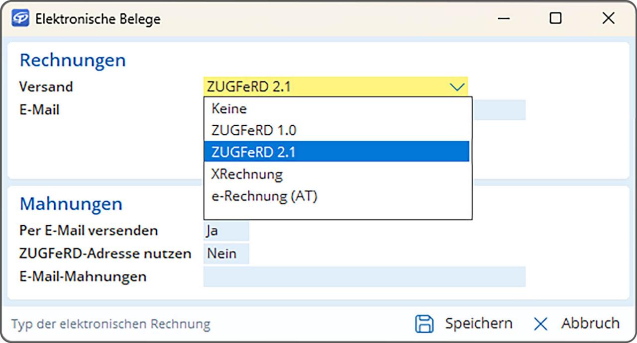 Elektronische Belege 2025