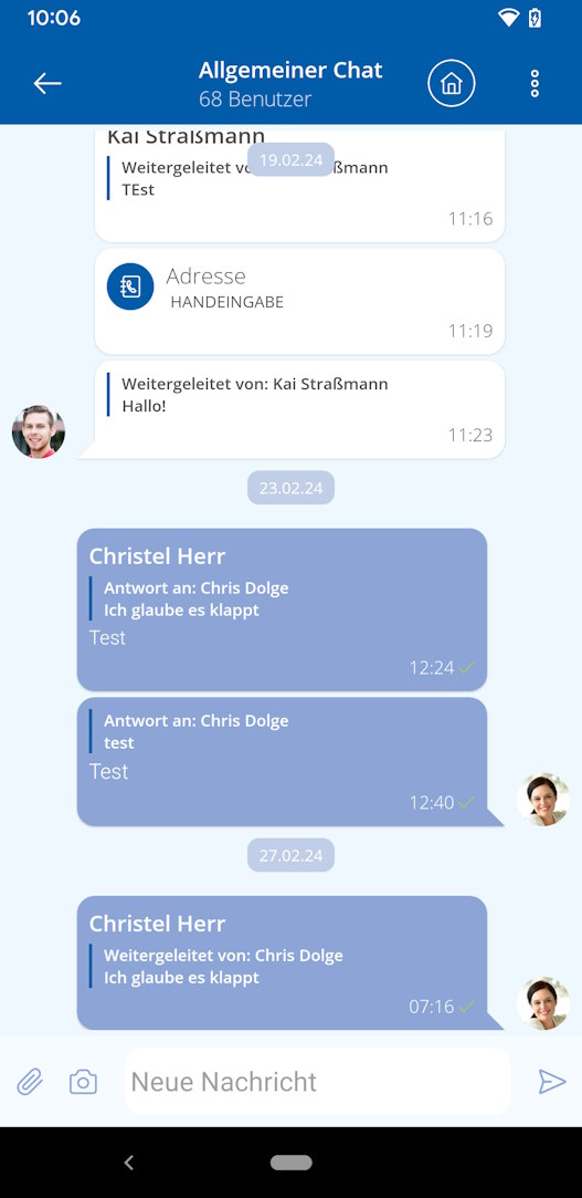 TAIFUN Android App: Messenger